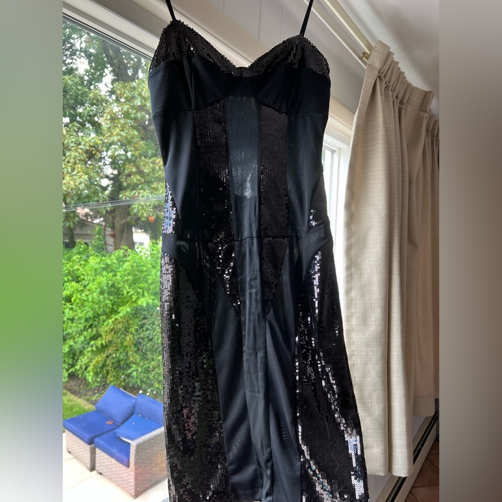 NWat Marciano black sequin dress